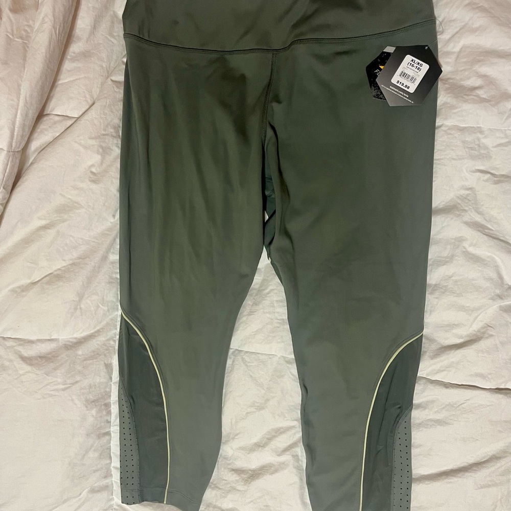Avia Olive Green Flex-Tech Leggings